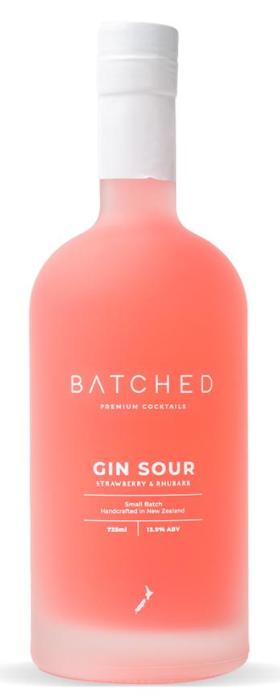 Batched Gin Sour Strawberry & Rhubarb 725ml