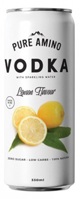 Pure Amino Vodka Lemon & Sparkling H20 330ml