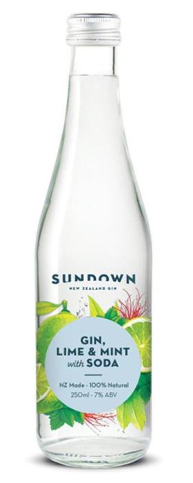 Sundown Gin Lime Mint & Soda 250ml